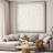 Extra Large Wall Art Fabric Print - Neutral Abstract Line Design Illustrations Artwork Decor for Living Room or Bedroom - "Frame Assembly Required (Unfinished Frame)"-105076071