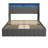 Bed Frame with LED, Wings Headboard Design-1385725512-1385725513