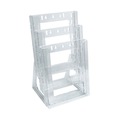 Three-Tier Modular Letter Brochure Holder, 2-Pack