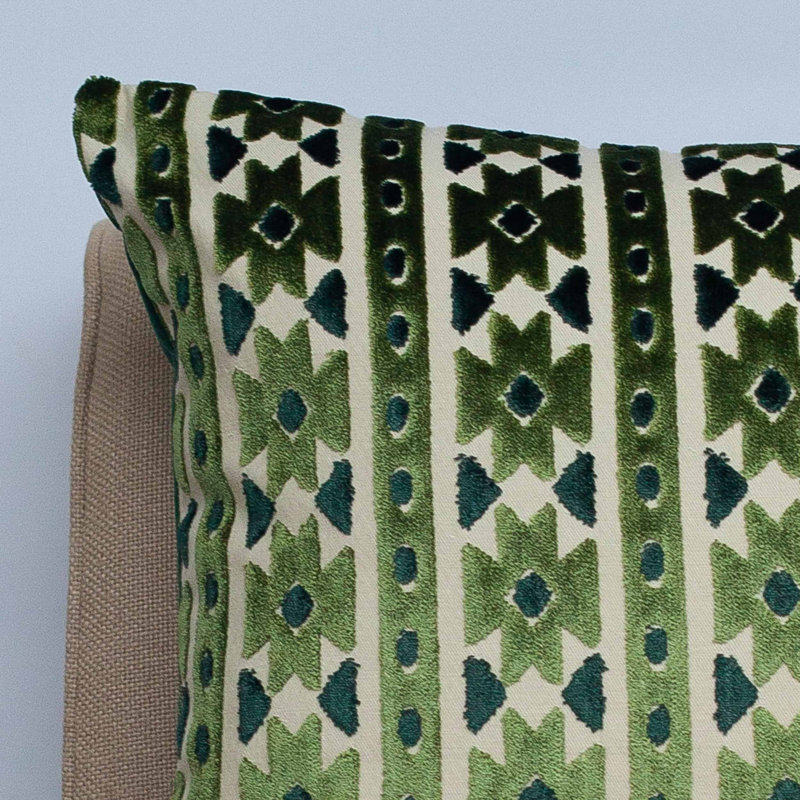 Geometric Green Cushion, 43x43cm, Cover only