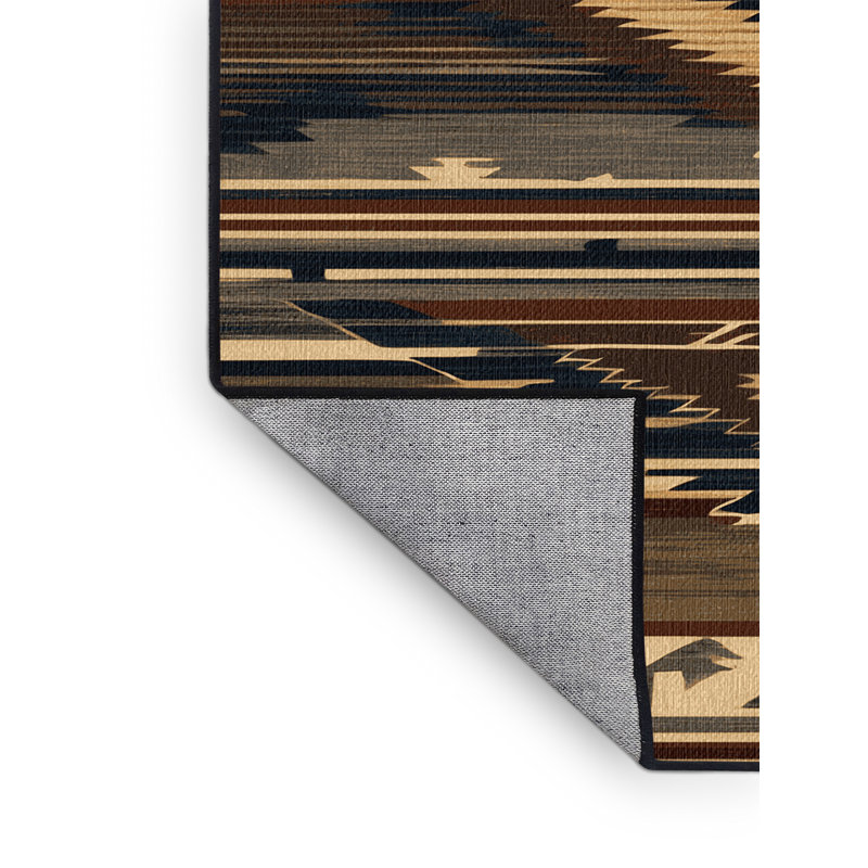  Tapis lavable Mesa Lines Southwestern, Rond 3 pi