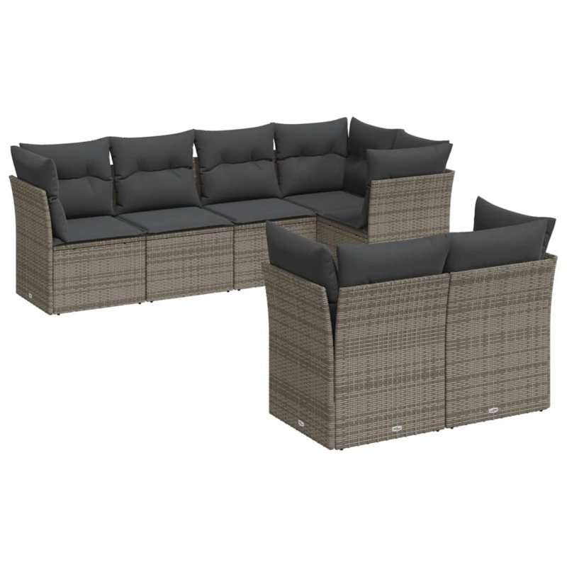 Grand canapé modulaire en rotin PE Vidaxl
