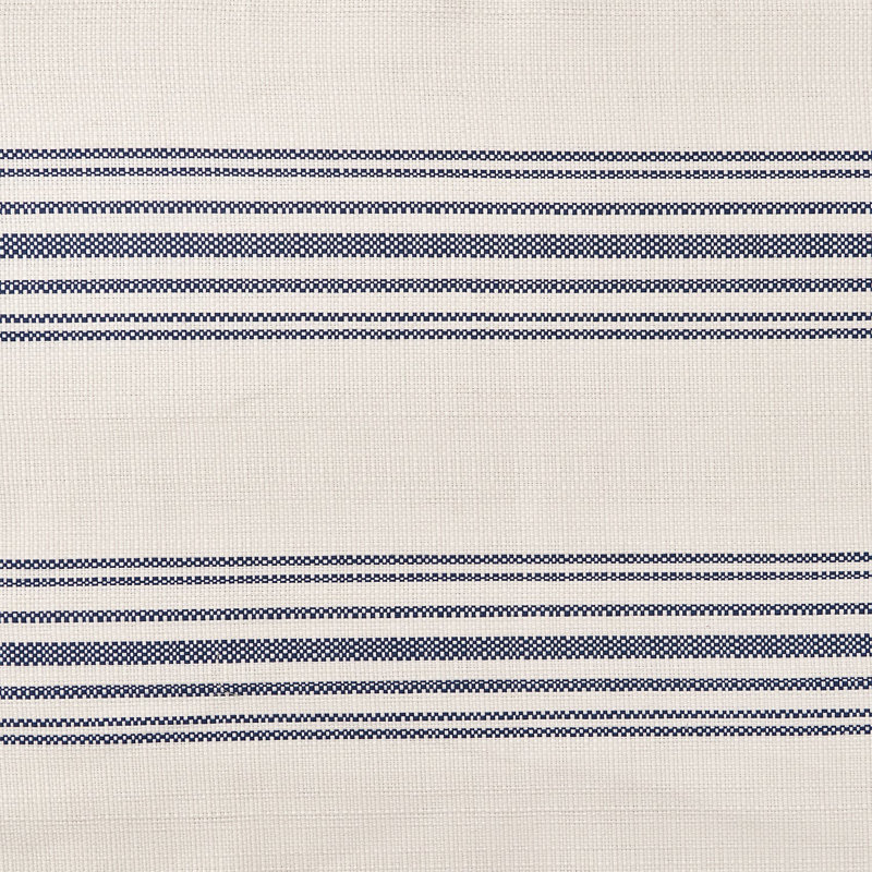 Prescott Ticking Stripe Pattern Woven Classic Chic Casual Farmhouse Coastal 3 Piece Duvet Cover Set, Navy