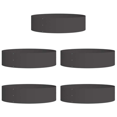 Garden Planters 5 Pcs 20 Cm Steel