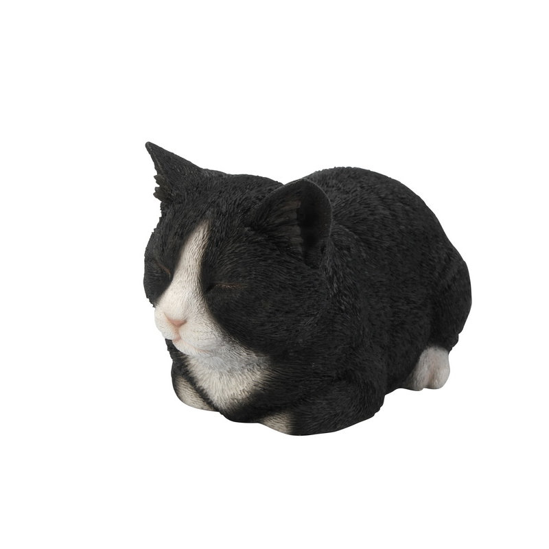 Statue de tabby marbré orange endormi, Black/White