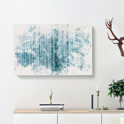 Forest In The Blue - Wrapped Canvas Print