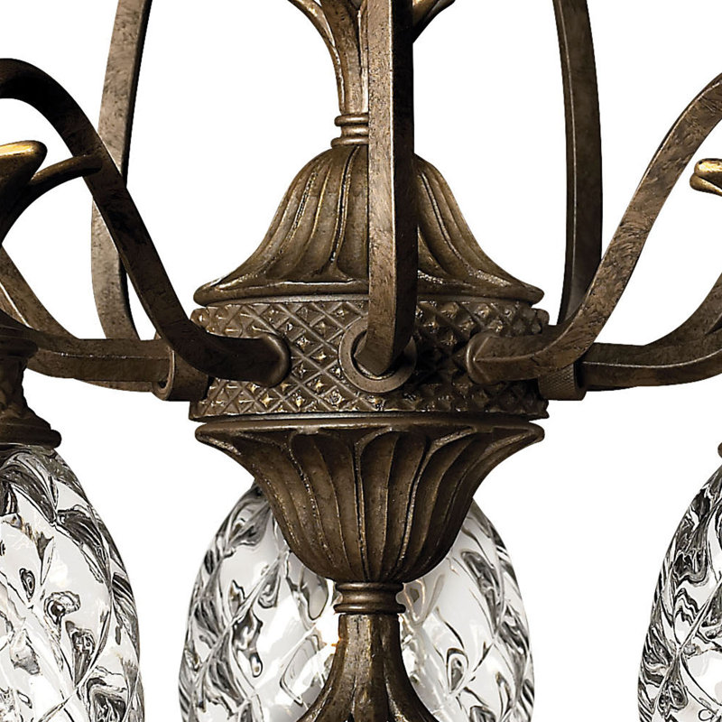 Plantation 5 Light Chandelier, Pearl Bronze