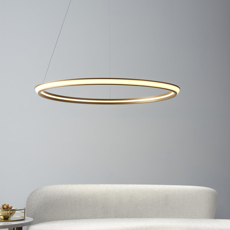 Antonios 1 - Light Gold LED Geometric Pendant