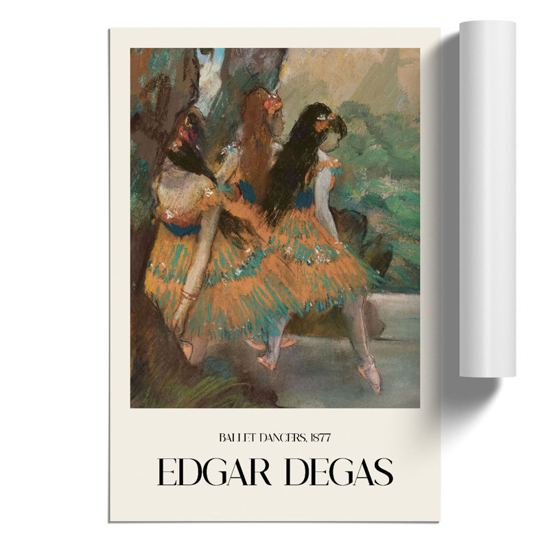 Ballet Ballerina Dancers on Stage Print by Edgar Degas - Frameless Print, 59cm H x 42cm W x 0.1cm D