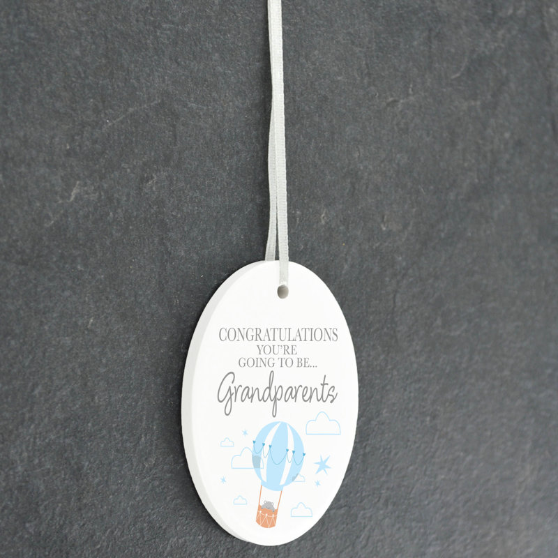 Grandparents To Be Oval Shaped Ceramic Ornament