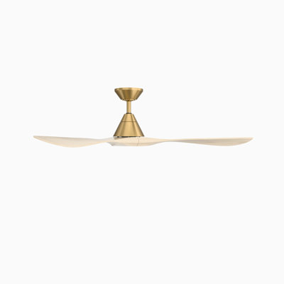 Carve 3 Natural Wood Blade Smart Ceiling Fan With Remote Control Included, Works With Alexa and iOS or Android App