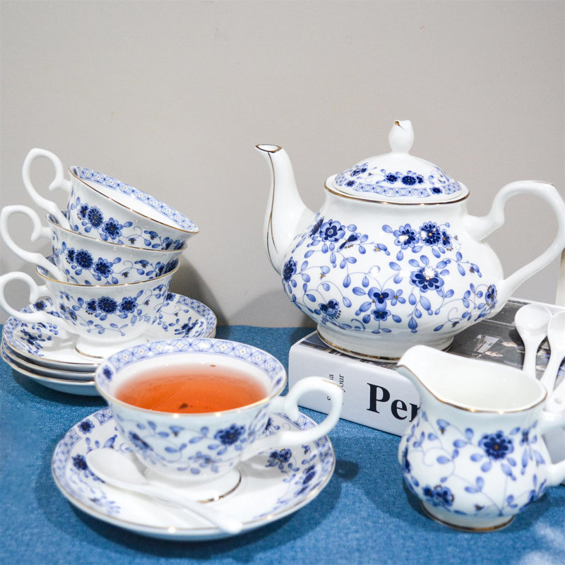 DNGJU 28oz. Floral Teapot Set