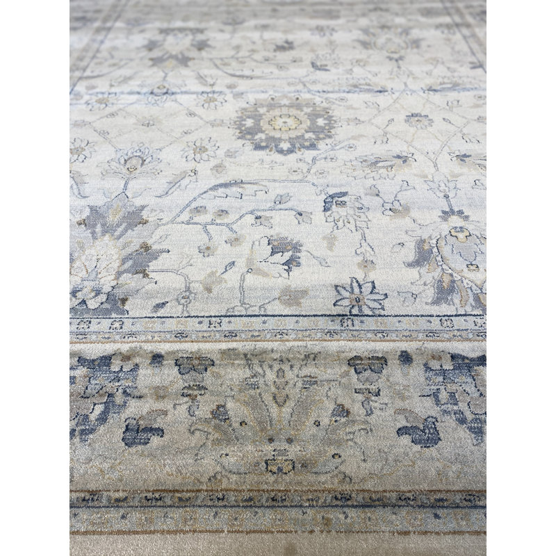 Shawnee Floral Viscose Area Rug, Rectangle 120 x 170cm