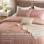 Édredon en coton avec jeté de lit et coussin décoratif, ensembles d'édredon Literie-110189444-110189447
