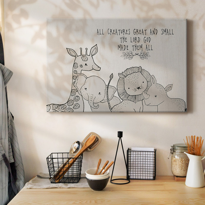 Toutes les créatures - Toile tendue avec châssis, H 12 po x l 18 po
