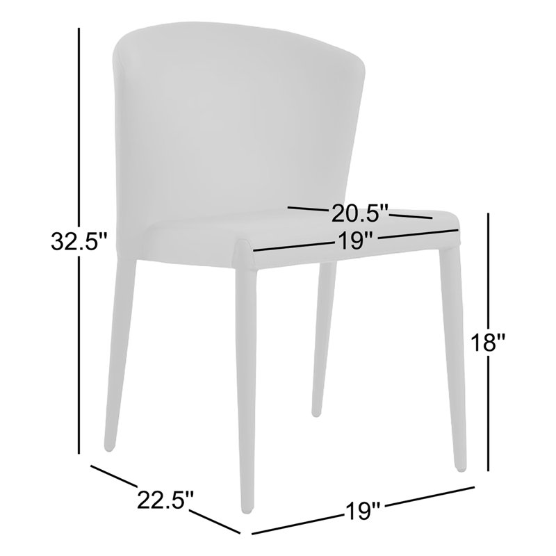 Capri Full Upholstered Stackable Chair, White