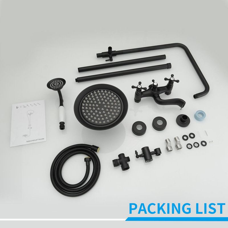 Matte Black Stainless Steel Dual Function Outdoor Shower