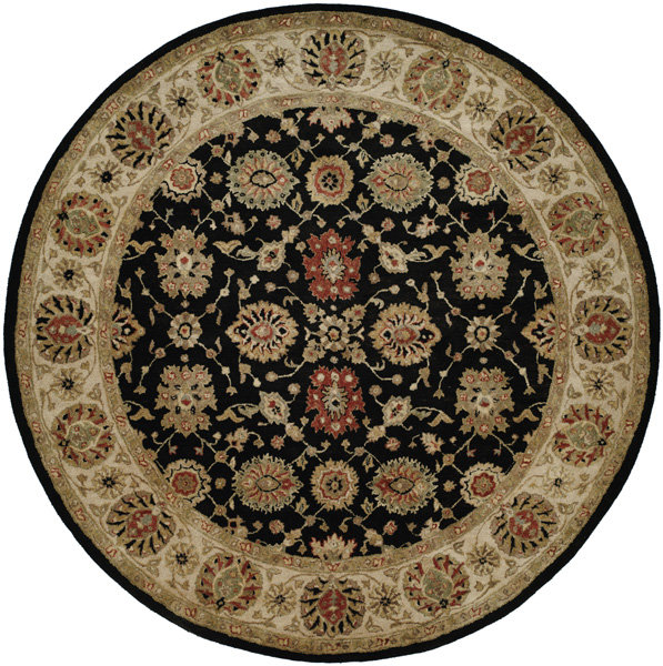 Wool Oriental Area Rug, Round 8'
