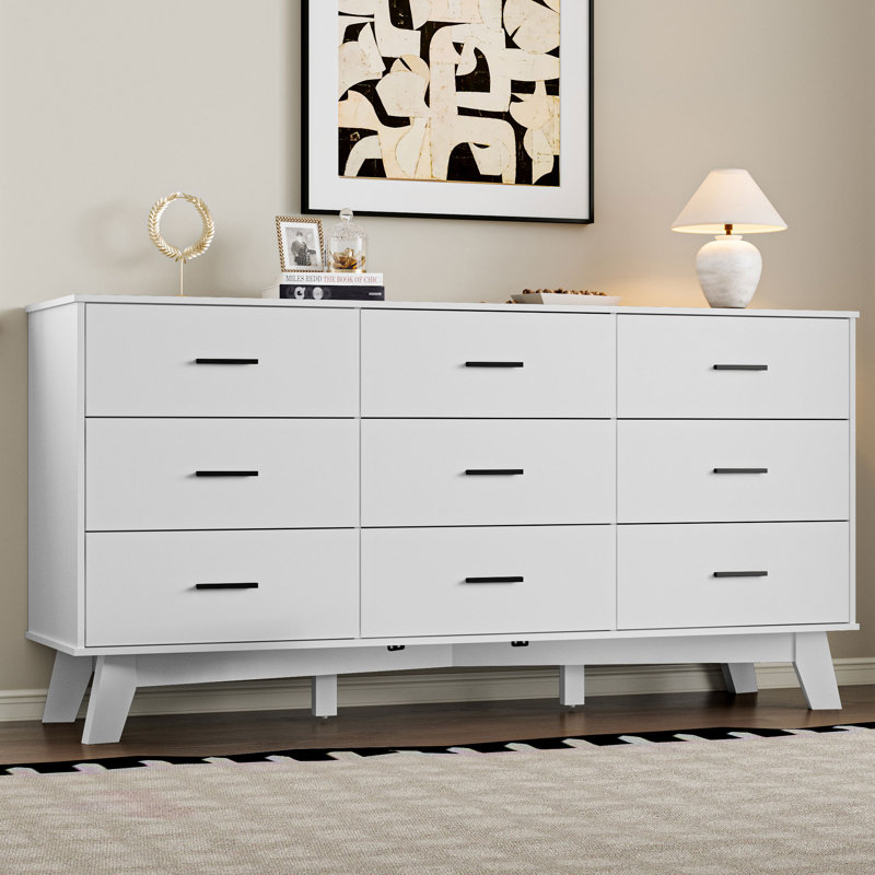 59.06 " W 9 - Drawer Dresser, White