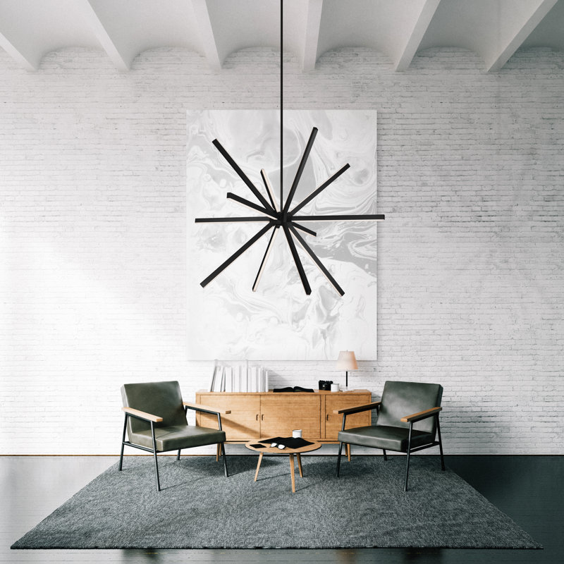 Sirius 13 - Light LED Chandelier, Black, 15.75" H x 20" W x 20" D