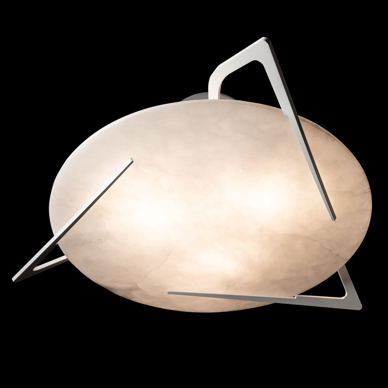 Callisto Semi Flush Mount, White