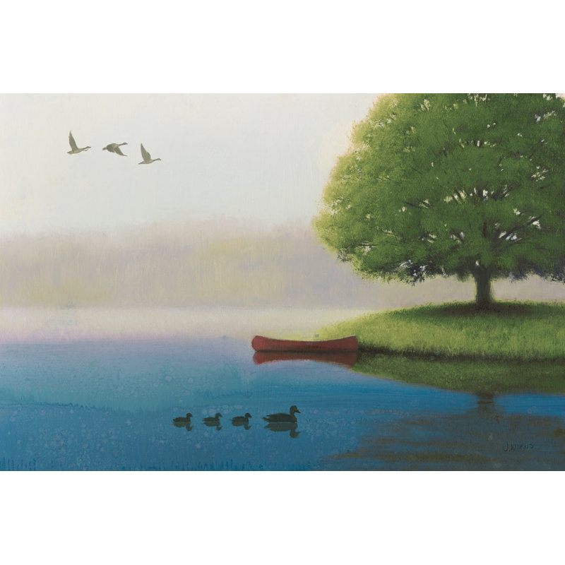 Tôt le matin, printemps, H 24 po x l 36 po, Pas de tapis, Wrapped Canvas