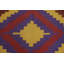Tapis carré carré à motif géométrique kilim 6 x 6