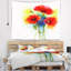 Tapisserie de fleurs de pavot rouge vif-28506389