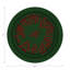 Christmas Berries Red Green Vegan Leather Round Coasters-119015233