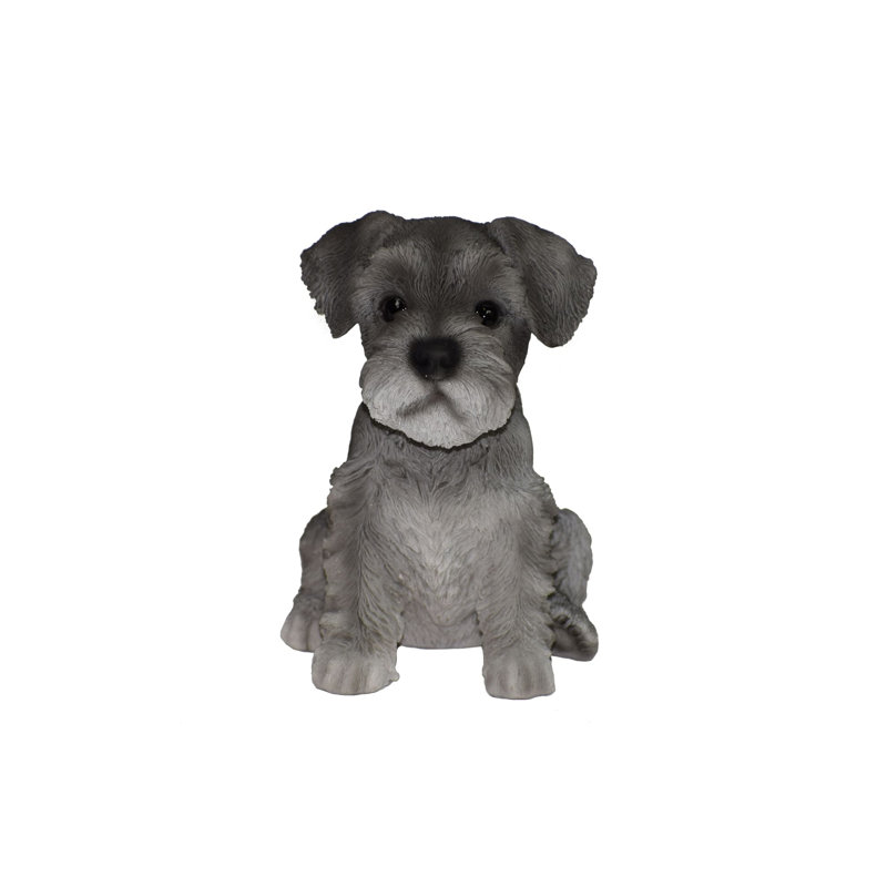 Statue chiot Schnauzer assis