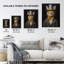 Wall Art Print Mr Buttons Oil Painting Tan Grey Elegant Cat Portrait with Bow Tie and Top Hat Poster