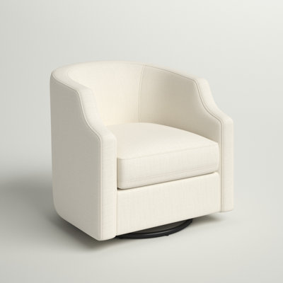Debbie Polyester Swivel Barrel Chair
