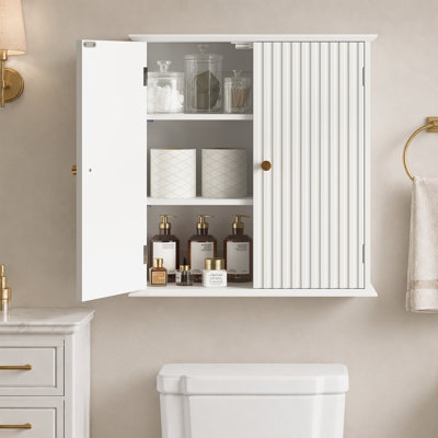 Armoire de rangement murale pour salle de bain à deux portes