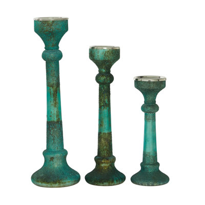 Glass Decorative Candle Holder Set