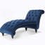 Chaise longue sans accoudoirs touffetée