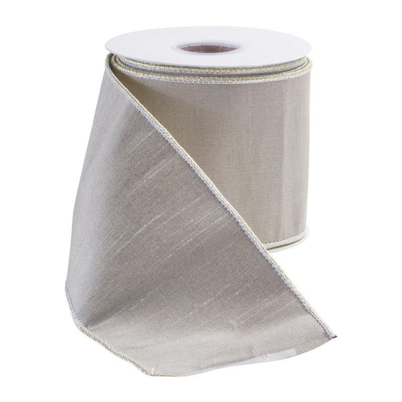 Ruban de couleur unie Glendene, Beige