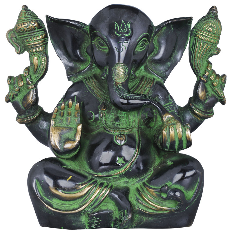 Religious & Spiritual Figurines & Sculptures, Black/Green