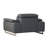 Dark Gray Genuine Leather Chair with Adjustable Headrest-1633540641