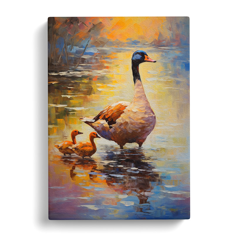 Goose Impressionism No.3 - No Frame Print, 50cm H x 35cm W x 3cm D