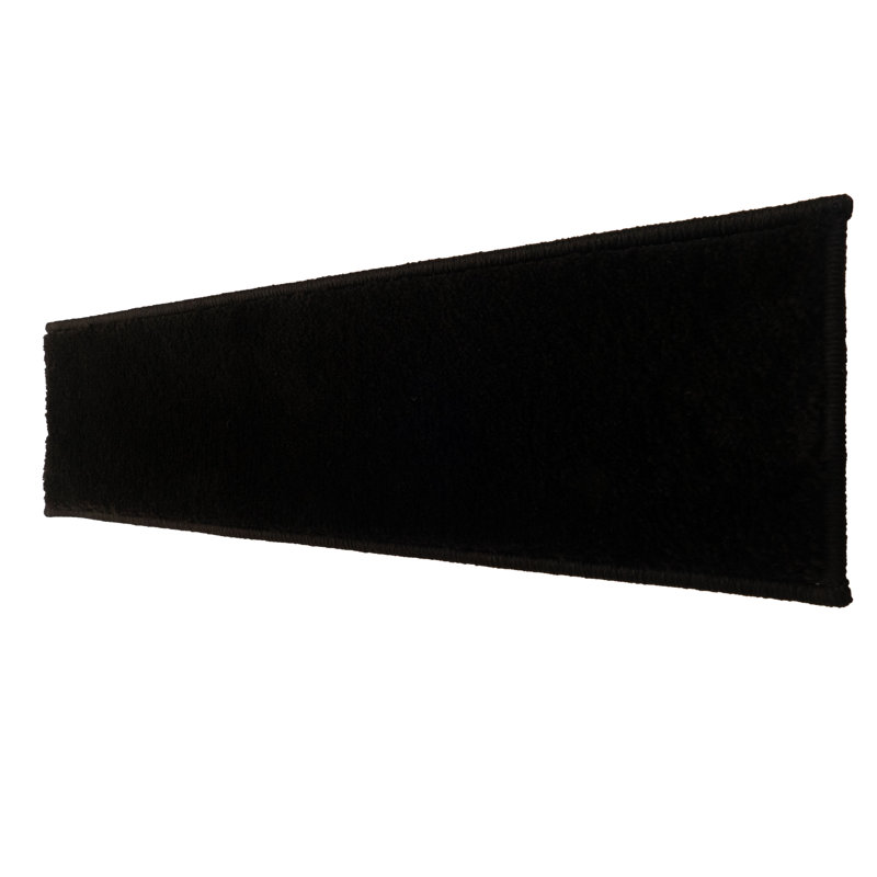 Tapis d'escalier antibactérien lavable sur mesure, Tapis de couloir 11 po x 26 po, Noir