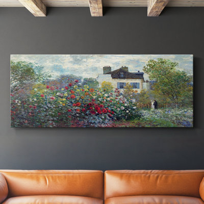 Le jardin de l'artiste à Argenteuil - Toile tendue avec châssis - Prêt à être accroché
