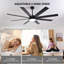 72" Ceiling Fan With Light, 6-Speed Remote Control, Reversible DC Motor, Modern 8 Blades With 6"/12"/19.5"  Downrods For Home Or Commercial-1326296690-1326296675-1326296673