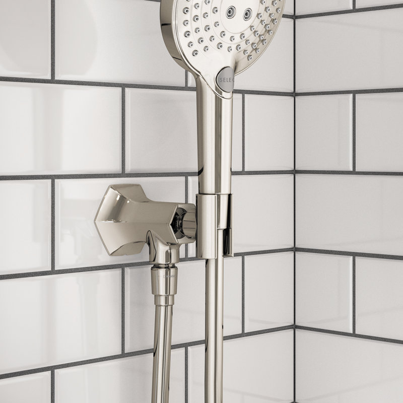 Douchette Hansgrohe Locarno transitionnelle avec support en noir mat, 04831670, Nickel poli