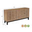 Buffet en bois massif sculpté 4 portes