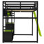 Lit mezzanine en bois peu encombrant, style moderne, configuration de jeu