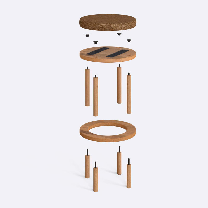  Tabouret d'appoint en bois massif