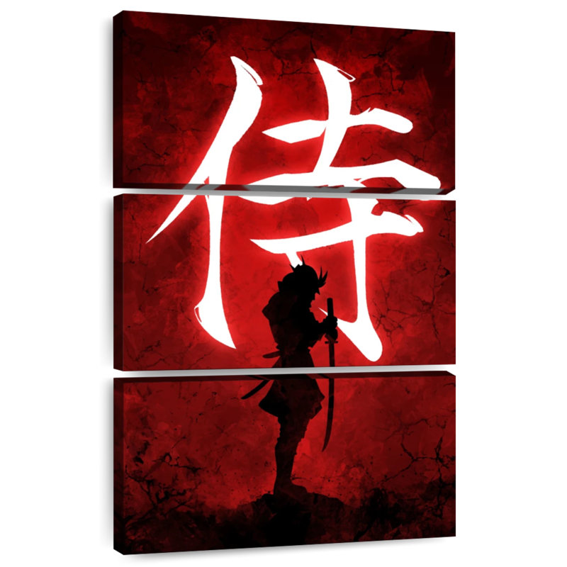 Leisha Samurai sur fond rouge