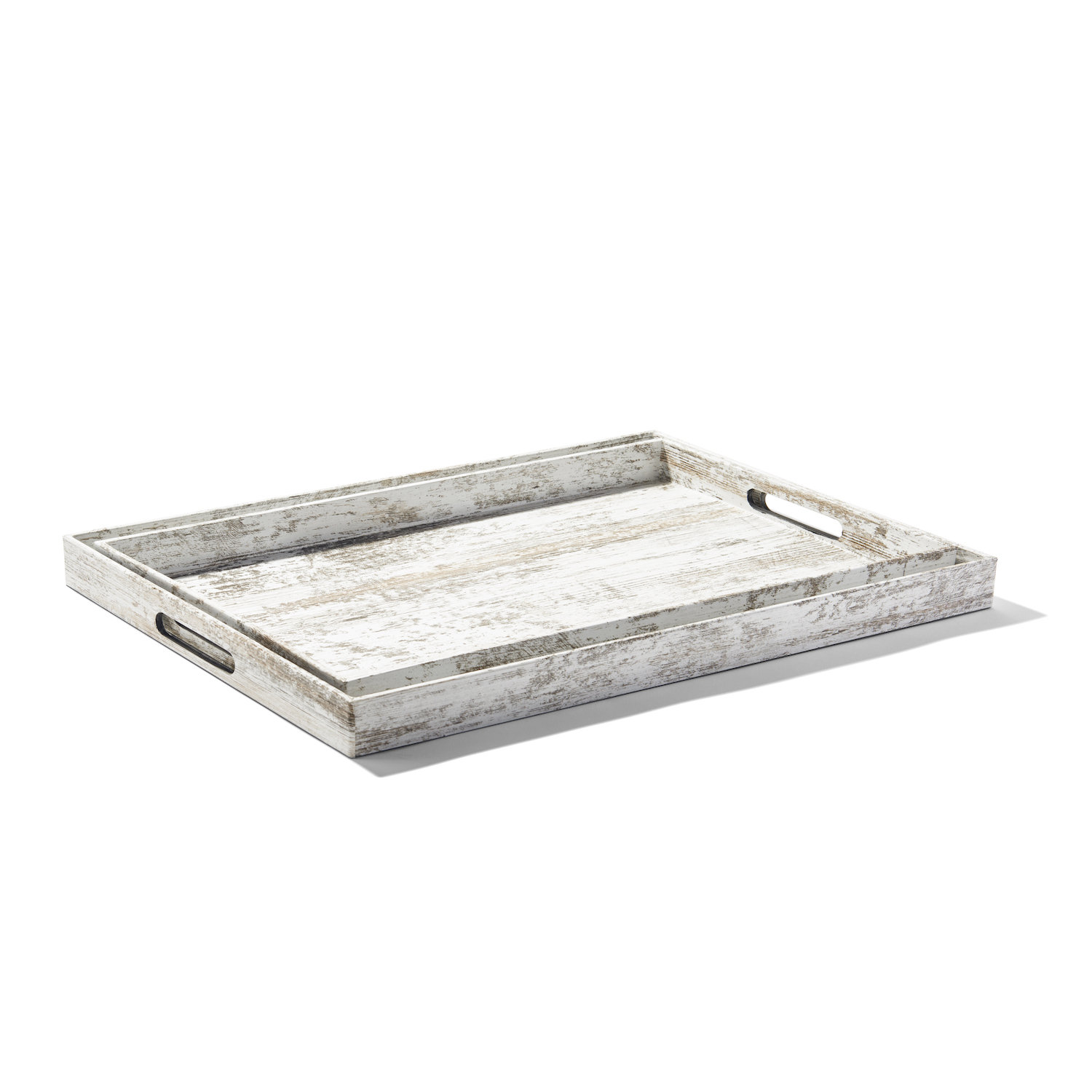 Rosalind Wheeler Allateef Solid Wood Tray - Set of 2 | Wayfair