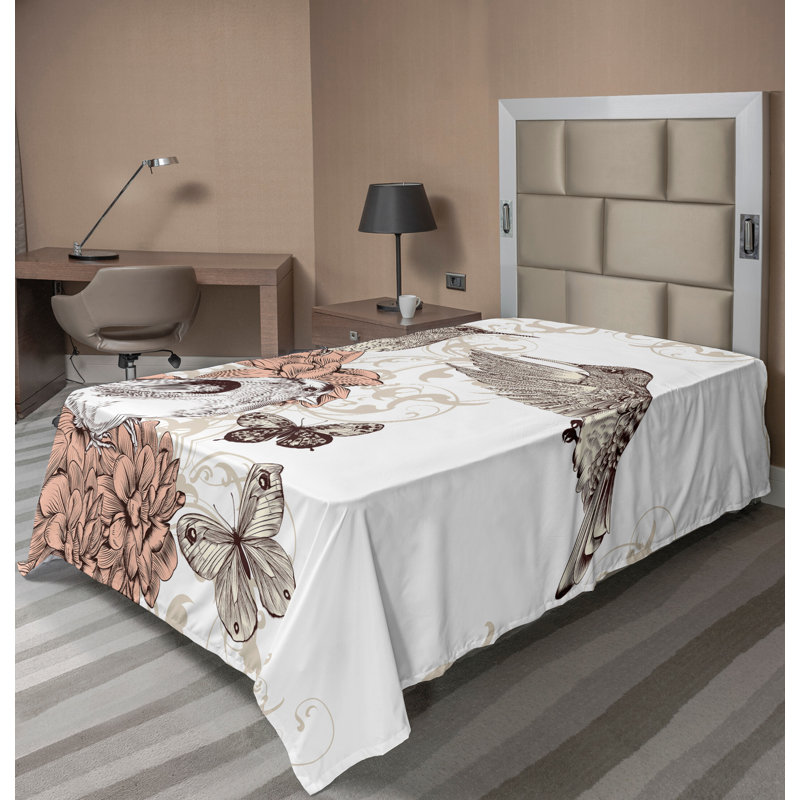 Drap-housse Ambesonne, Drap plat pour lit simple TG
