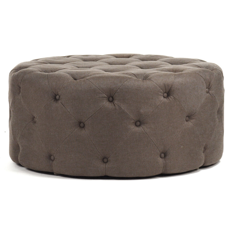 Upholstered Ottoman, Brown